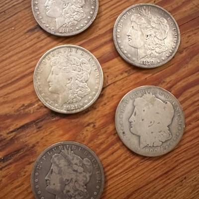 Morgan silver dollar coons