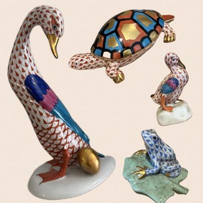 Herend fishnet figurines!