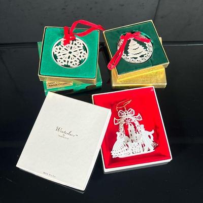 (3pc) Lenox & Other Ornaments | Including a Lenox china snowflake "Snow Star" ornament, a Lenox Yuletide "Christmas...