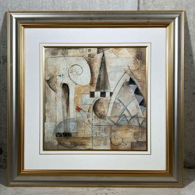 Eric Waugh (b. 1929), Print | Classica I Printed. Signature lower right. Matted in a gilt and silvered frame. - h. 27 x w. 27 in (frame)...