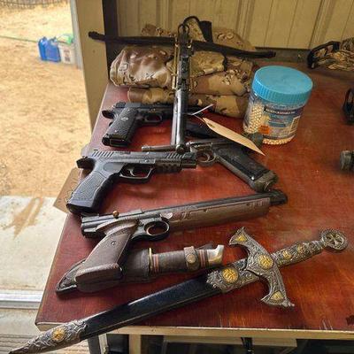 #1000 • BB Guns, Daggers, Crossbow, Camouflage Clothing, Air Soft Gun and BBs
