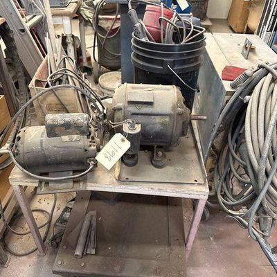 #1198 • Wagner Electric AC Motor, Dayton AC Motor, Furniture Dolly, Scrap Metal
