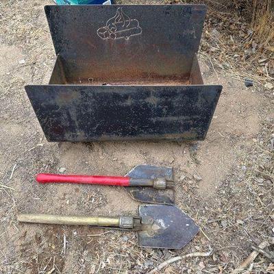 #5103 • (2) Shovels and Firewood Rack
