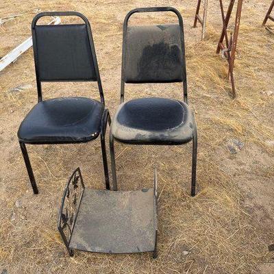 #6508 • (2) Chairs and (1) Firewood Rack
