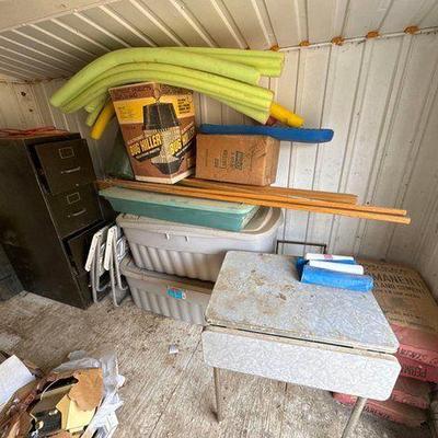 #5512 • Portland Cement, Filing Cabinet, Lawn Chairs, Folding Table
