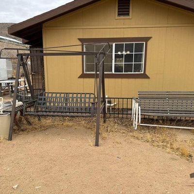 Sale Photo Thumbnail #177: #5214 • 2 Swinging Benches and Patio Furniture
