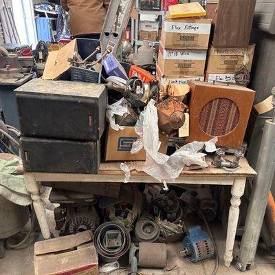 #1188 • Fisher Speakers, Light Fixtures, Wiring, AC Motors, Clamps
