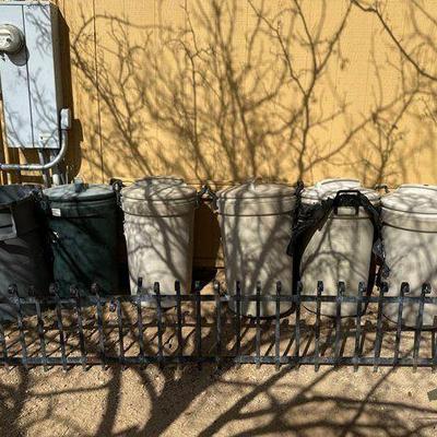 #5210 • 6 50gal Trash Cans
