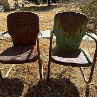 #5306 • Two Metal Patio Chairs
