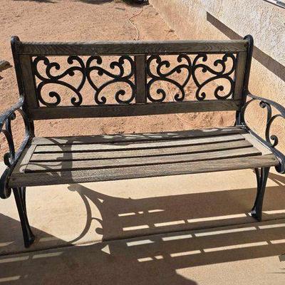 #2000 • Cast Iron and Wooden Bench

