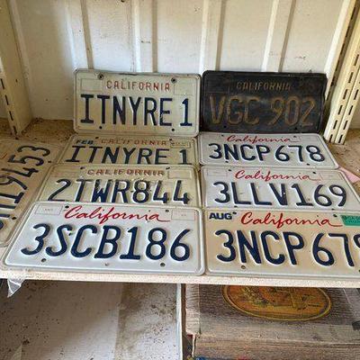 #5504 • 9 California License Plates
