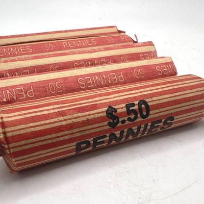 (5) Unsearched Penny Rolls
