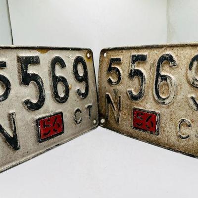 Pair of Old License Plates
