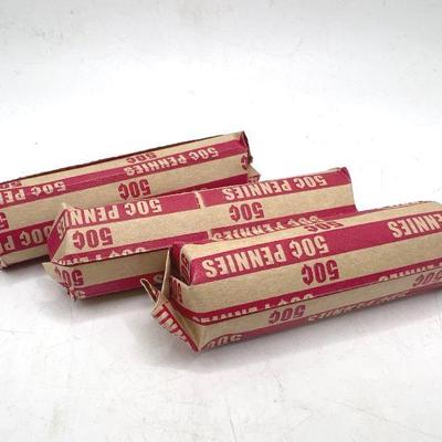 (3) Unsearched Penny Rolls
