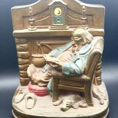 1930 Fireside GS Allen Santa Claus Heavy Plaster Single Bookend
