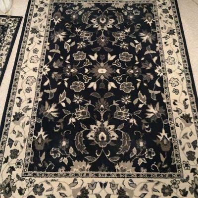 Black and white rug