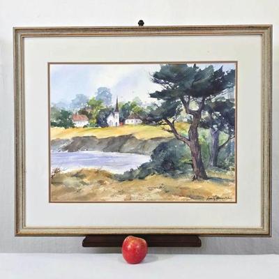 Lot #63 Vintage Watercolor of "Mendocino" by Sandy Gravitch 2001
