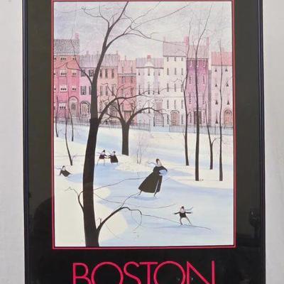 Lot #108 Vintage P. Buckley Moss Framed "Boston" Poster