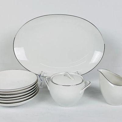 Lot #99 Vintage Stylehouse Japan Serveware with Platinum Trim
