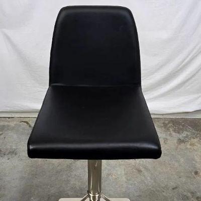 Lot #106 Black and Brushed Steel Adjustable Barstool
