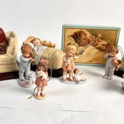 Lot #34 Vintage Bessie Pease Gutmann Figurine Collection & Happy Dreams Musical Jewelry Box (works!)

