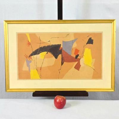 Lot #45 Vintage Abstract Art Print "autumnal" by Philip Burnham Hicken (1910-1985), #2/19
