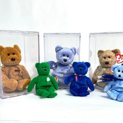 Lot #10 Vintage Ty Beanie Babies Collection - Two Sizes
