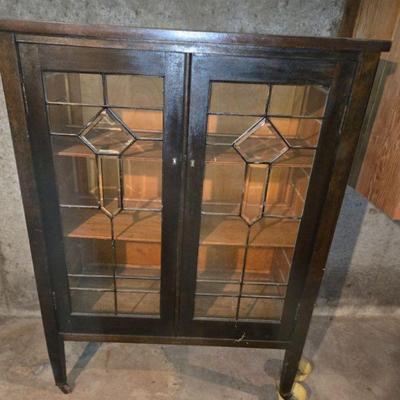 Leaded glass cabinet