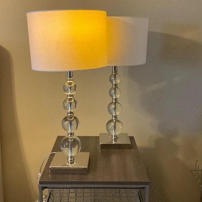 Glass table lamps