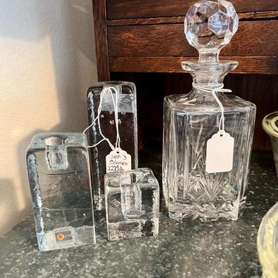 Blenko candle holders