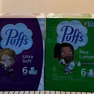 (4) Packs Of Puffs Basic Ultra Soft And Lotion Tissues