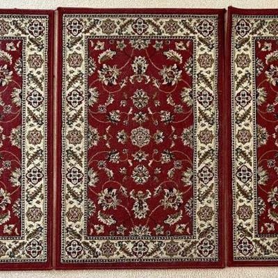 (3) Trafficmaster 31" X 48" Red Rugs