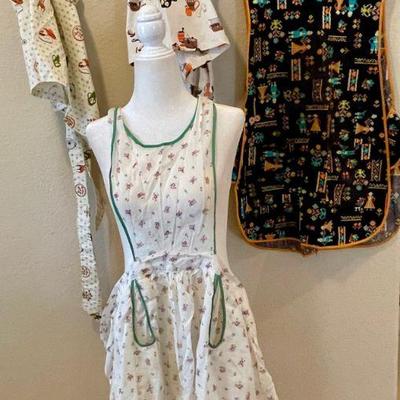 (4) Hand Made Aprons 1948 And Up