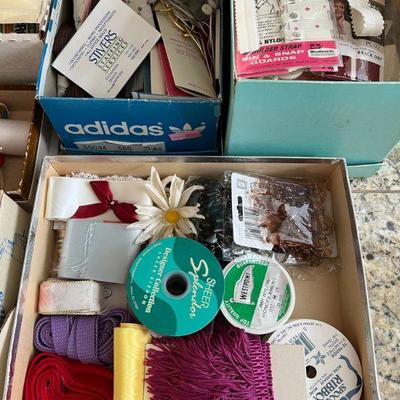 Large Sewing Lot - Thread, Needles, Buttons, Zippers, And More