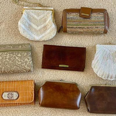 Lot Of Vintage Wallets And Seed Bead Purses - White Stag, And More