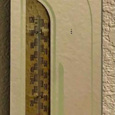 Antique Advertising Antique Park Hill Motor Co, Desoto Plymouth Mirrored Thermometer (works) 
