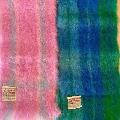 (2) Vintage Glen Creek 100 Percent Mohair Made In Scotland Scarves