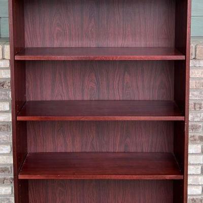72" Wood And Veneer Adjustable Book Shelf