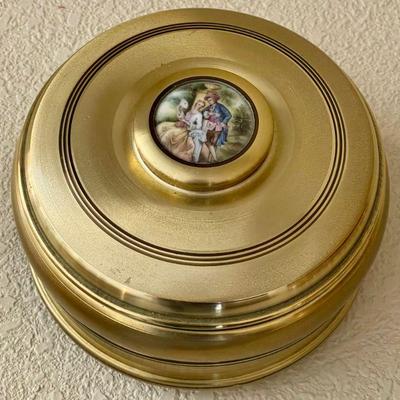 Vintage Musical Candy Dish With Divided Dish Insert