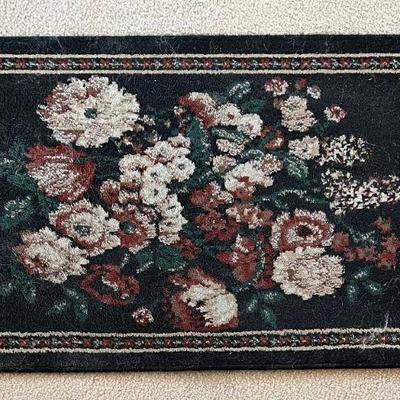 Magic Black Odyssey 23" X 43" Olefin Rug With Fringe (as Is)