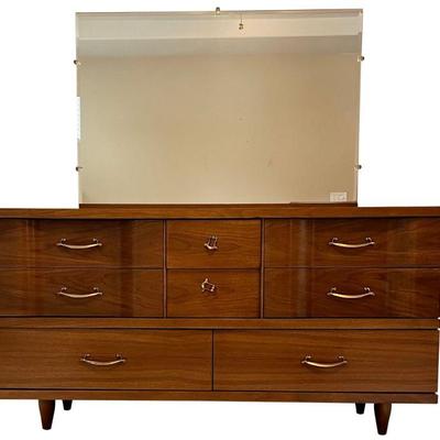 MCM Johnson-carper Furniture Co. Fashion Trends Mirrored Peg Leg Drawer