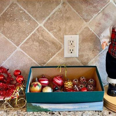 Dancing Santa, Mercury Glass Ornaments, Sleigh, And More