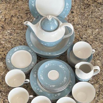Partial Set Of Royal Doulton Reflection English Translucent China - Cups Saucers, Serving Bowl, Plates, Etc.