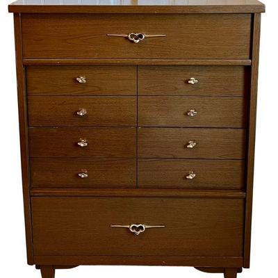Mid Century Modern Owosso Furniture 4 Drawer Dresser
