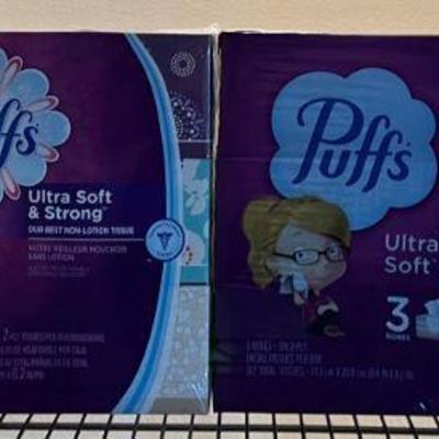 (4) Packs Of Puffs Plus Lotion, Ultra Soft And Strong Tissues - 3, 4, And 6 Count