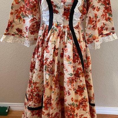 Vintage Hand Made Floral Dress Size Small