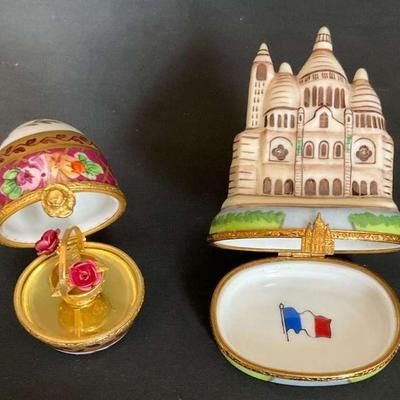 Limoges porcelain trinket boxes