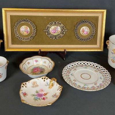 Vintage european porcelain collection elegant decorative pieces