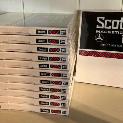 Vintage 3m scotch magnetic tape reels rb 7 empty 7”reels in box)