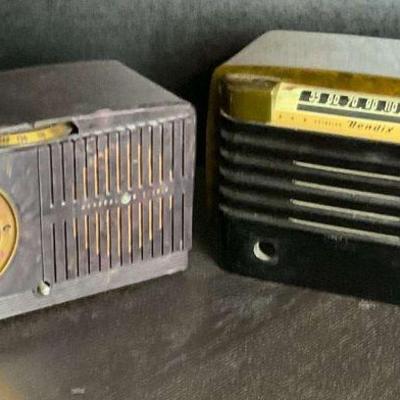 Vintage tube radios classic pair